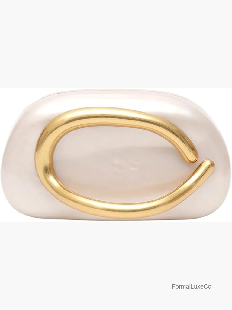 Acrylic Clutch Box Metal Handle Evening Bag Crossbody Purse Wedding Party